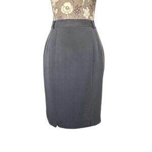 Unknown Source Women's S/M (Waist 67) Gray Midi Straight Fully Lined Skirt